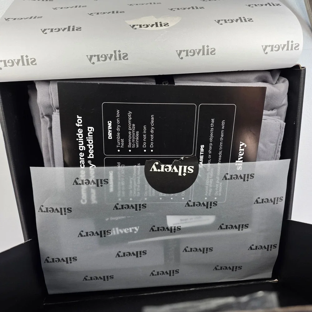 Silvery Silver Infused Microfiber Bed Sheets Full Frost Gray 4pc Set New
